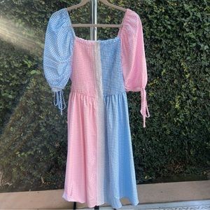 Pink & Blue Apron Sundress